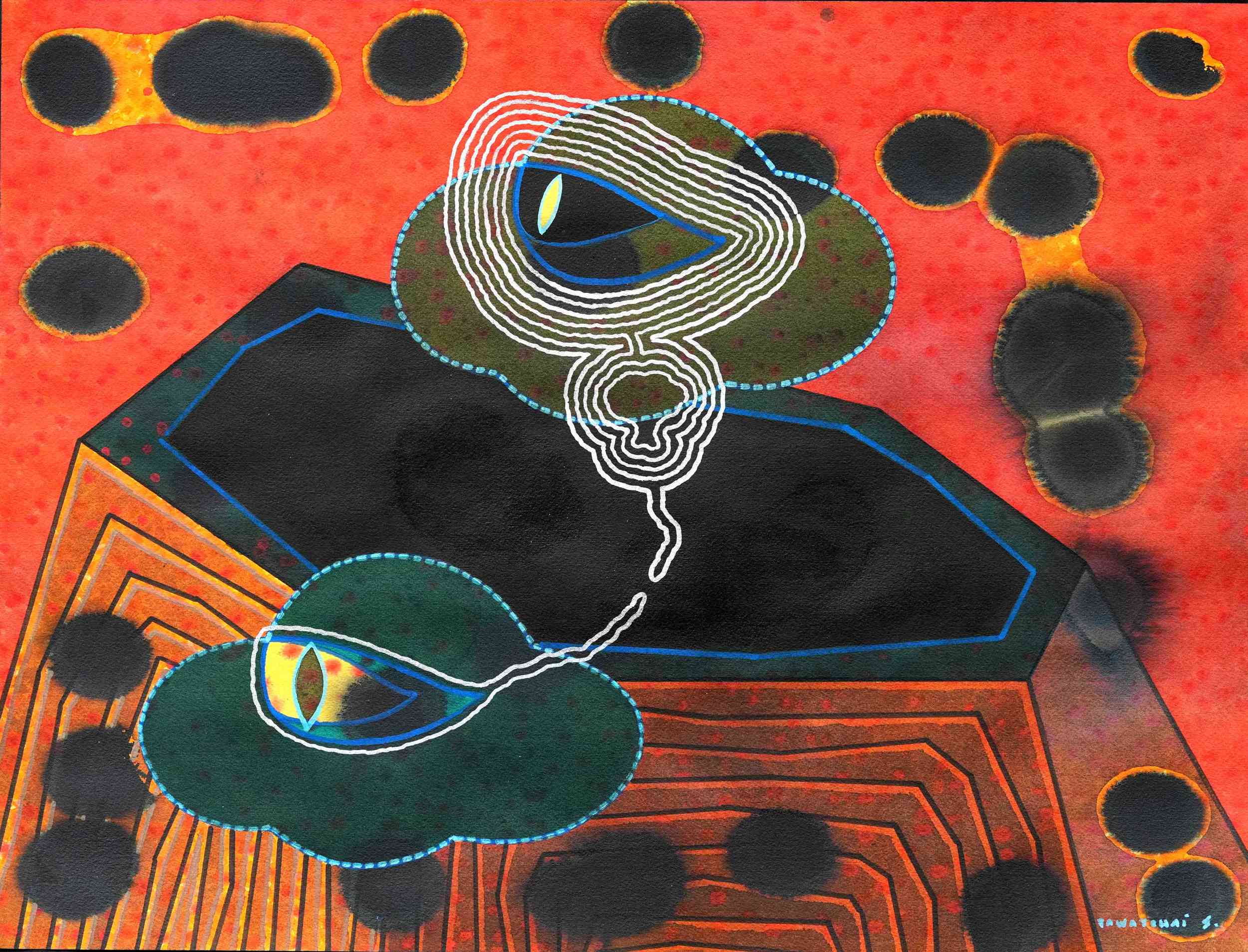 Still and still moving, the river flows, 10